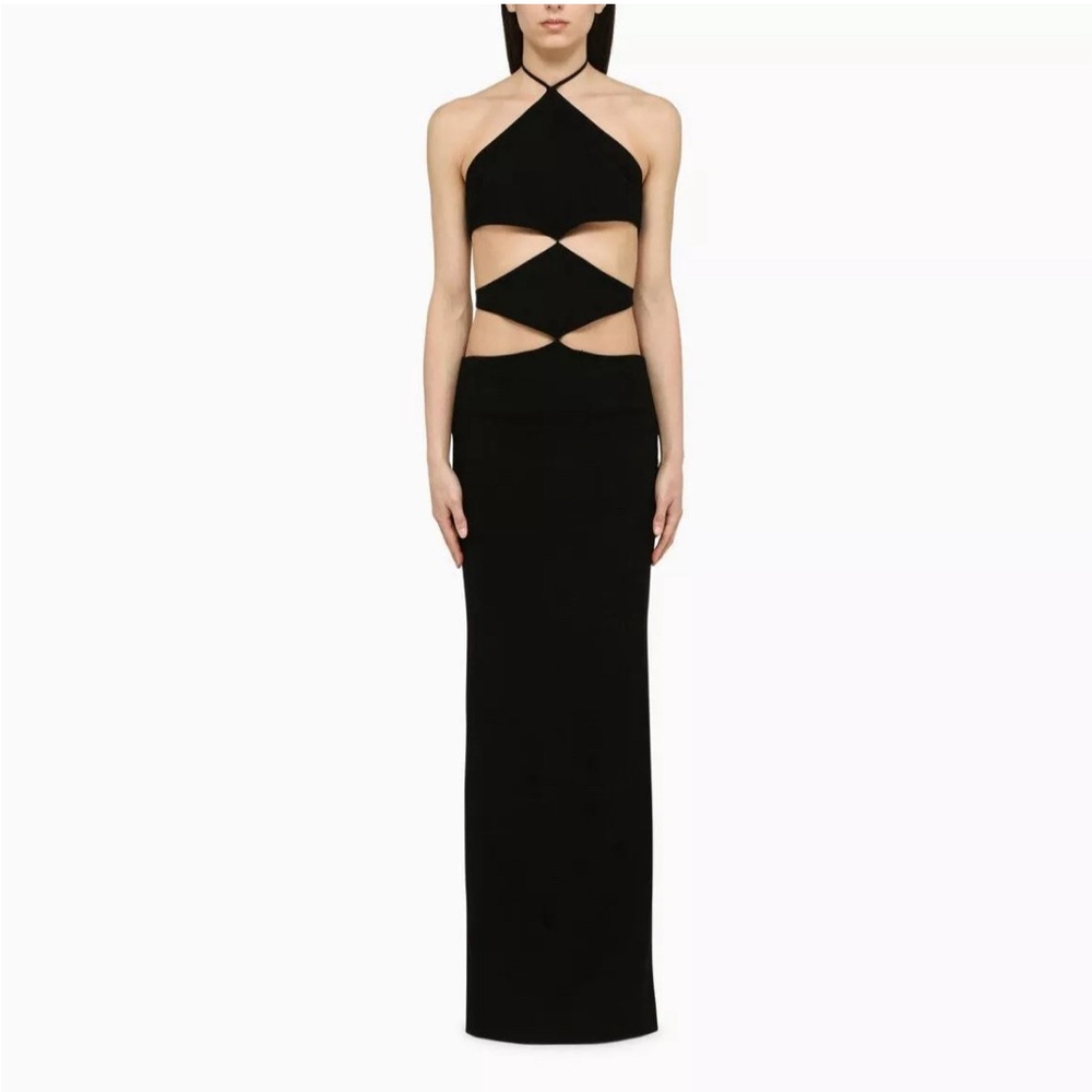 Mônot Chic Black Cutout Maxi Dress